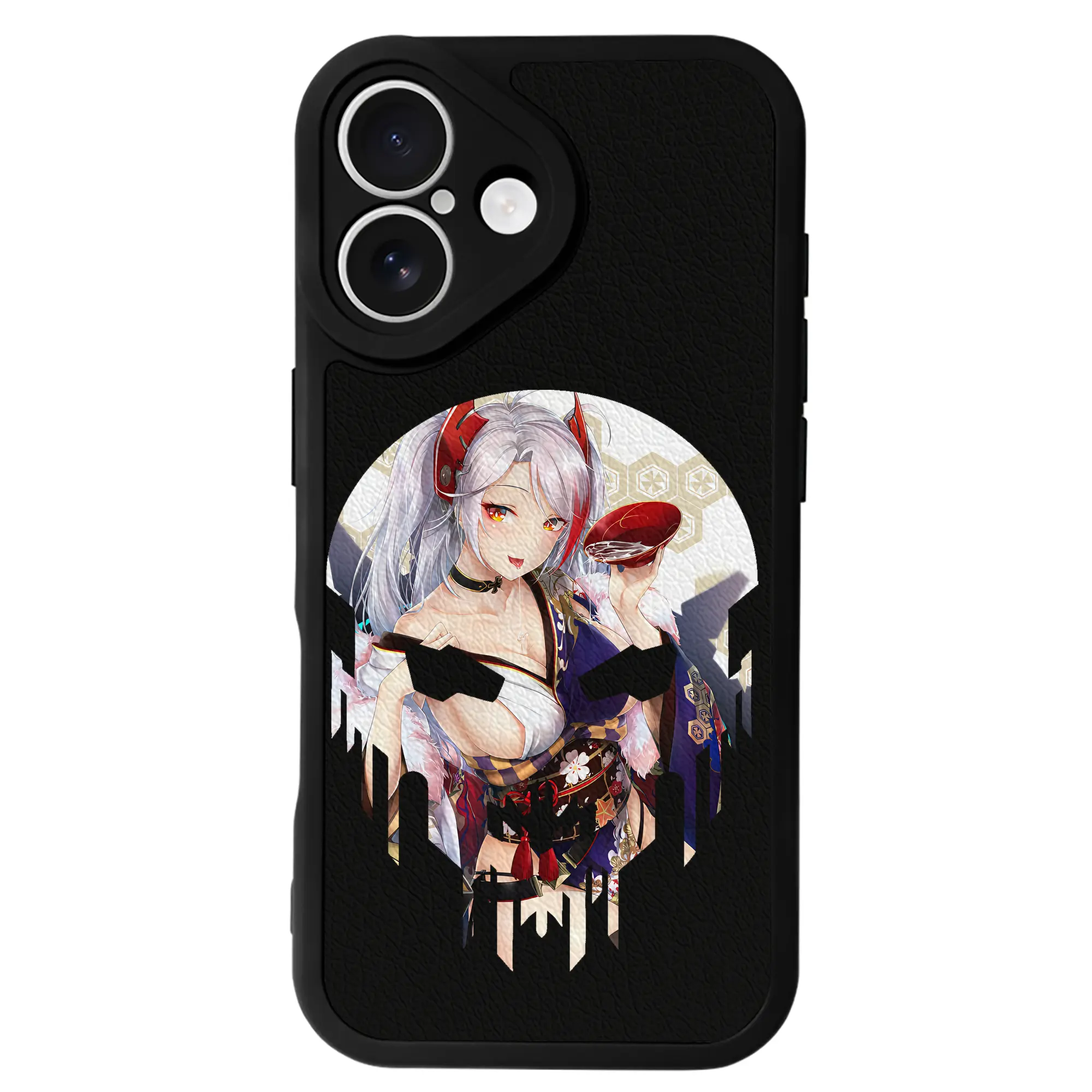 アズールレーン グッズ,プリンツ・オイゲン - IPhone 16シリーズ対応 ・ シリコンスマホケース ・ レザー調 ・ 高精度フィット ・ 耐衝撃 ・ ワイヤレス充電対応 ・ 精密カット